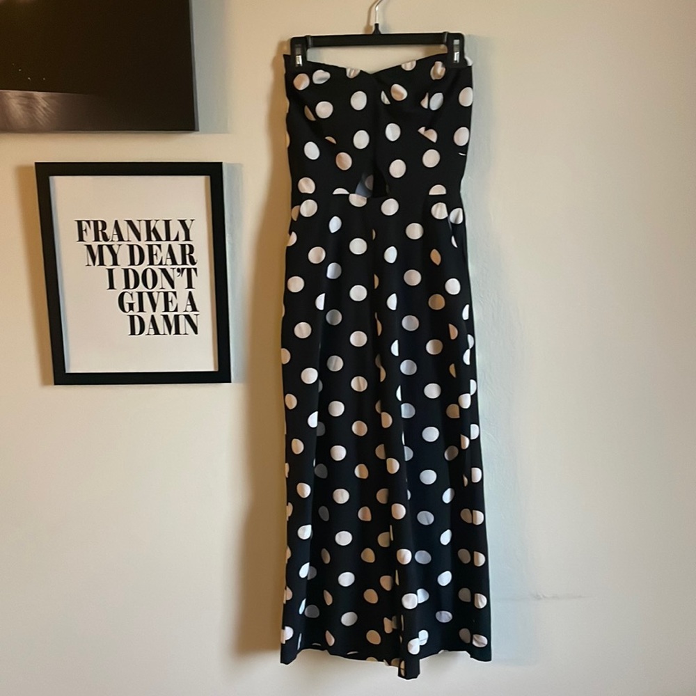 Fashion nova polka dot jumpsuit size S